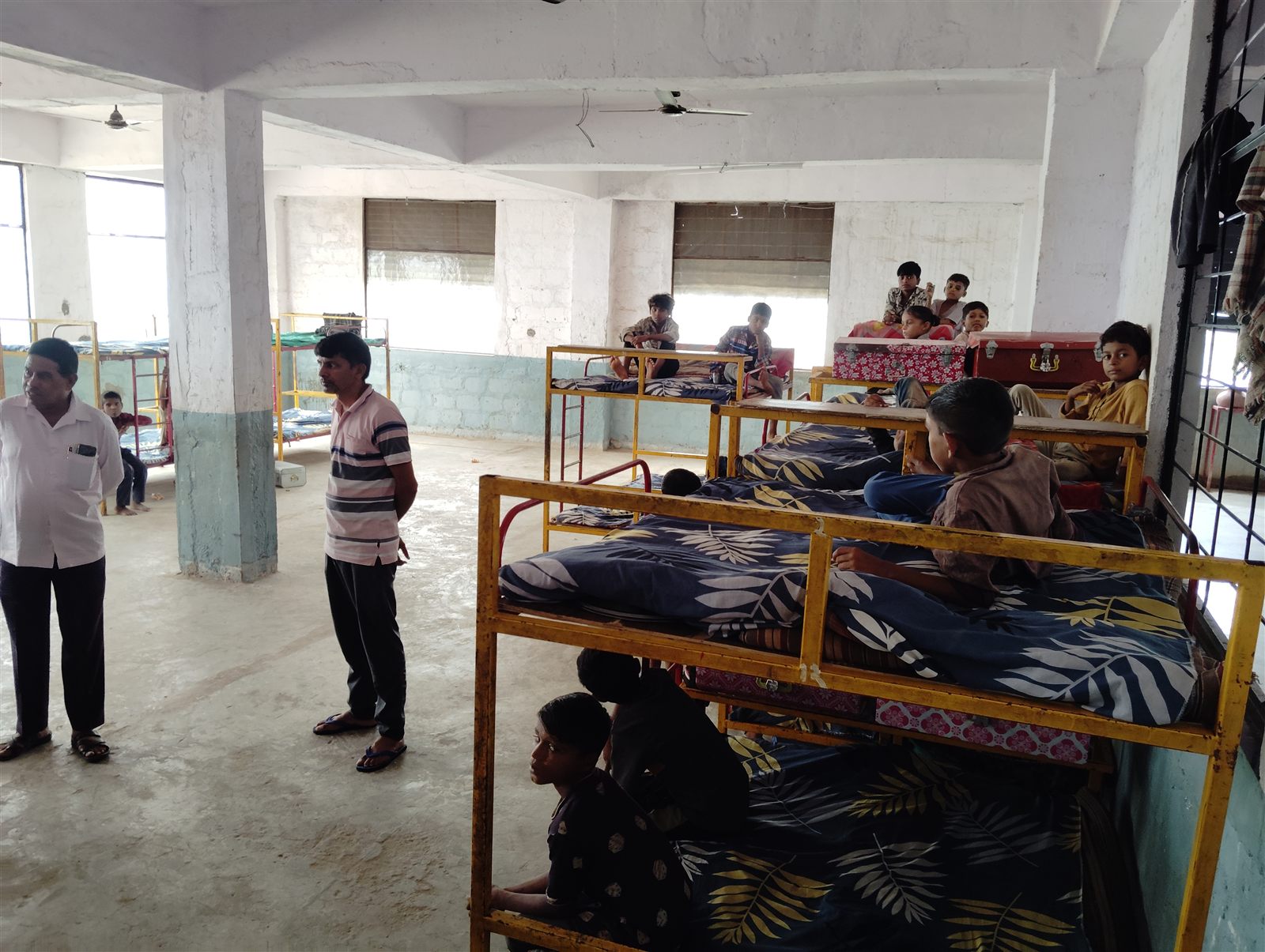 Children in the residential hall