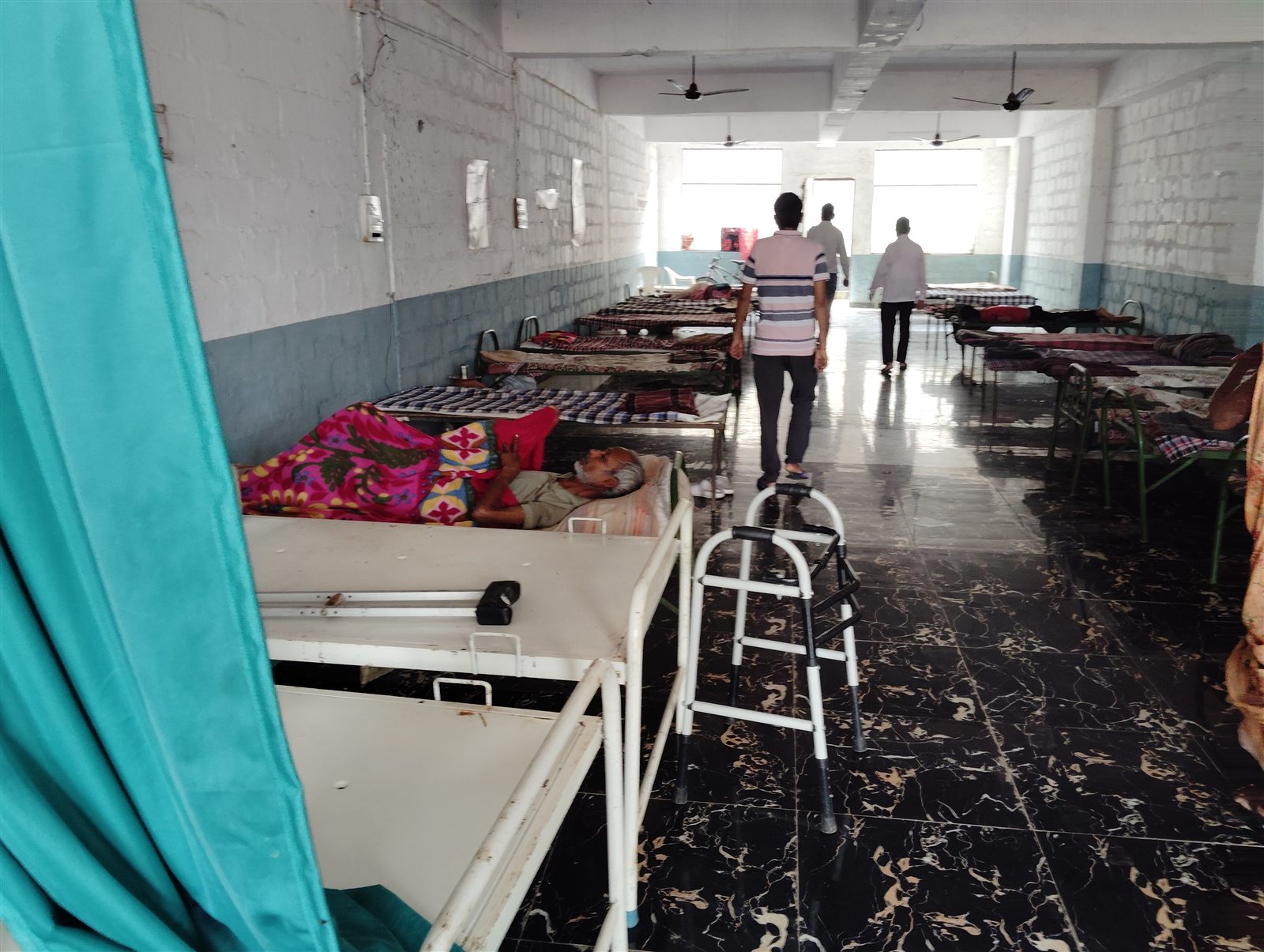 Accommodation hall at Nav Jeevan Dham