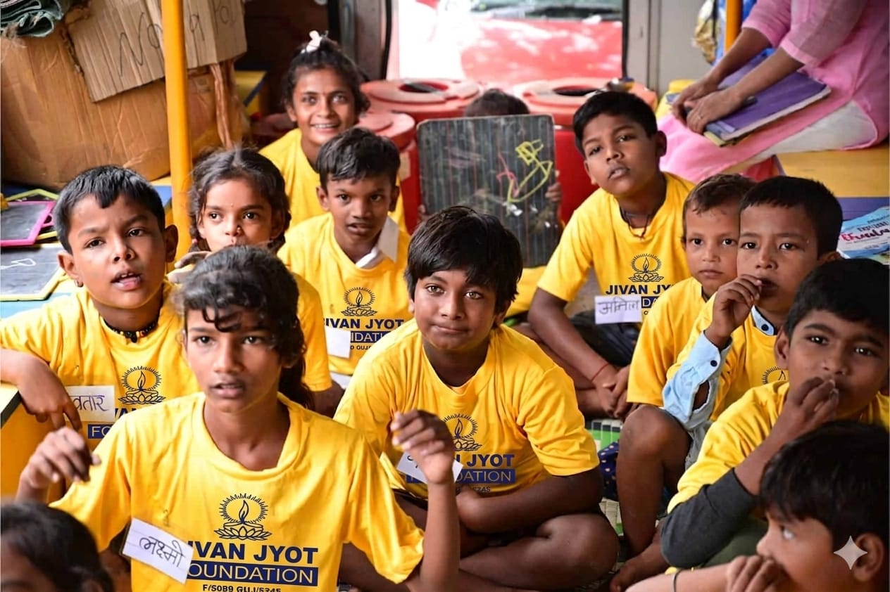 Children in a learning session
